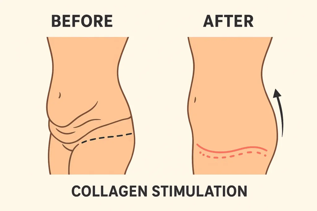 Before and after results for sagging skin after weight loss injections Healey