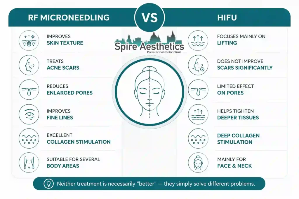 RF Microneedling vs HIFU: Which Treatment Gives Better Results Healey?
